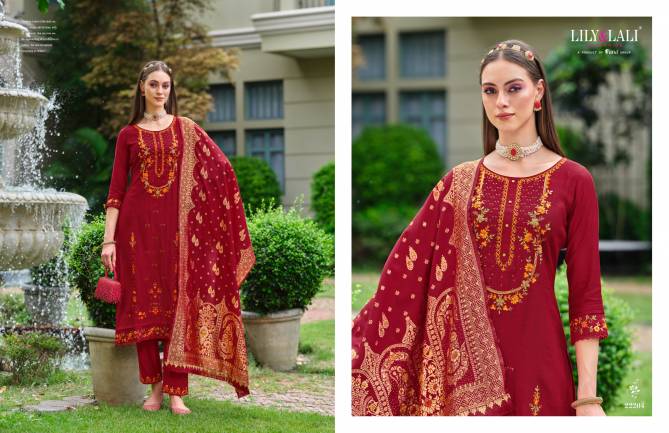 Hasmeena Vol 4 By Lily And Lali Viscose Embroidery Kurti With Bottom Dupatta Orders in India
